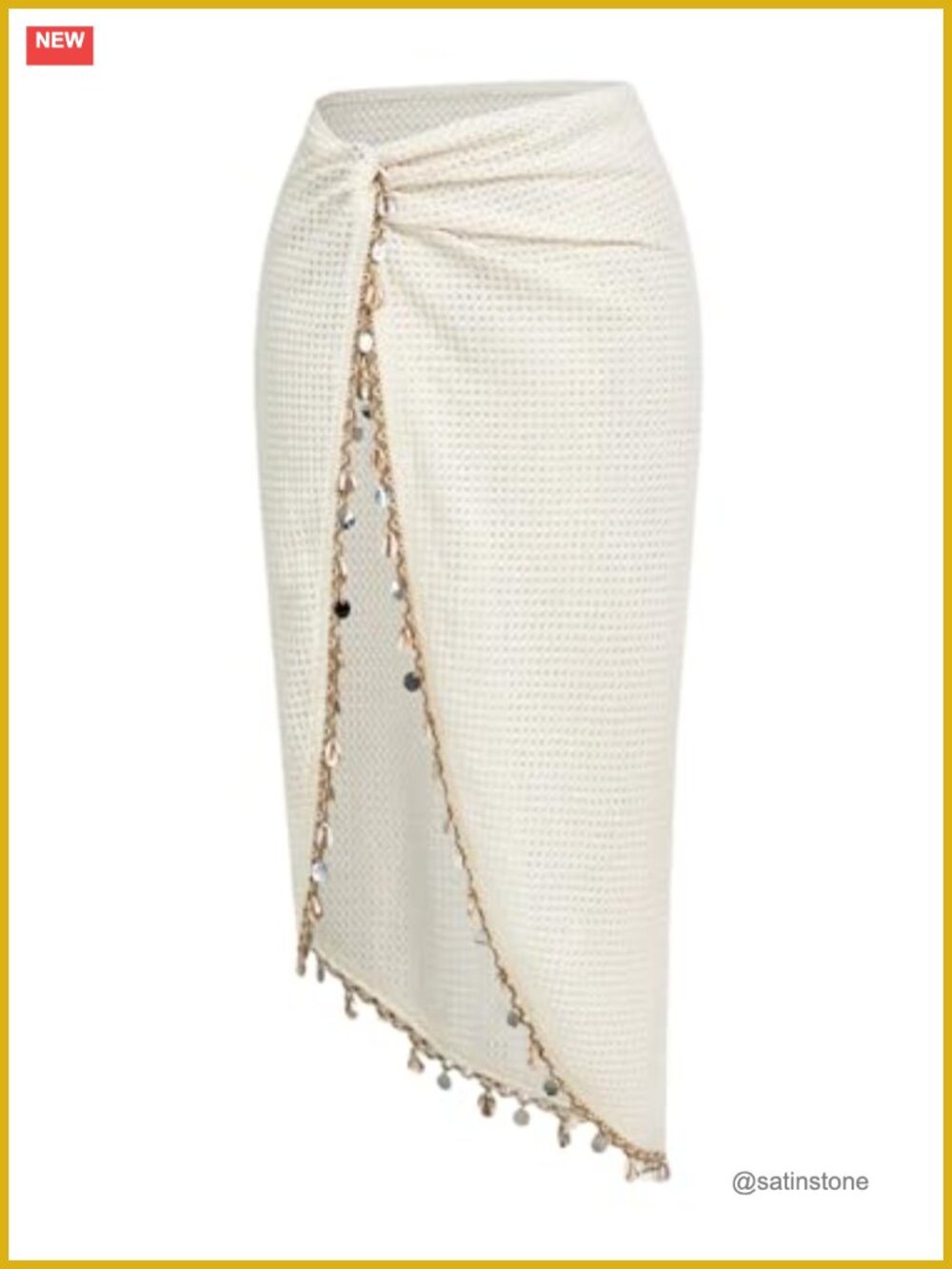 Women's Cover Up Midi Skirt Asymmetrical Sarong Wrap Beach Skirts